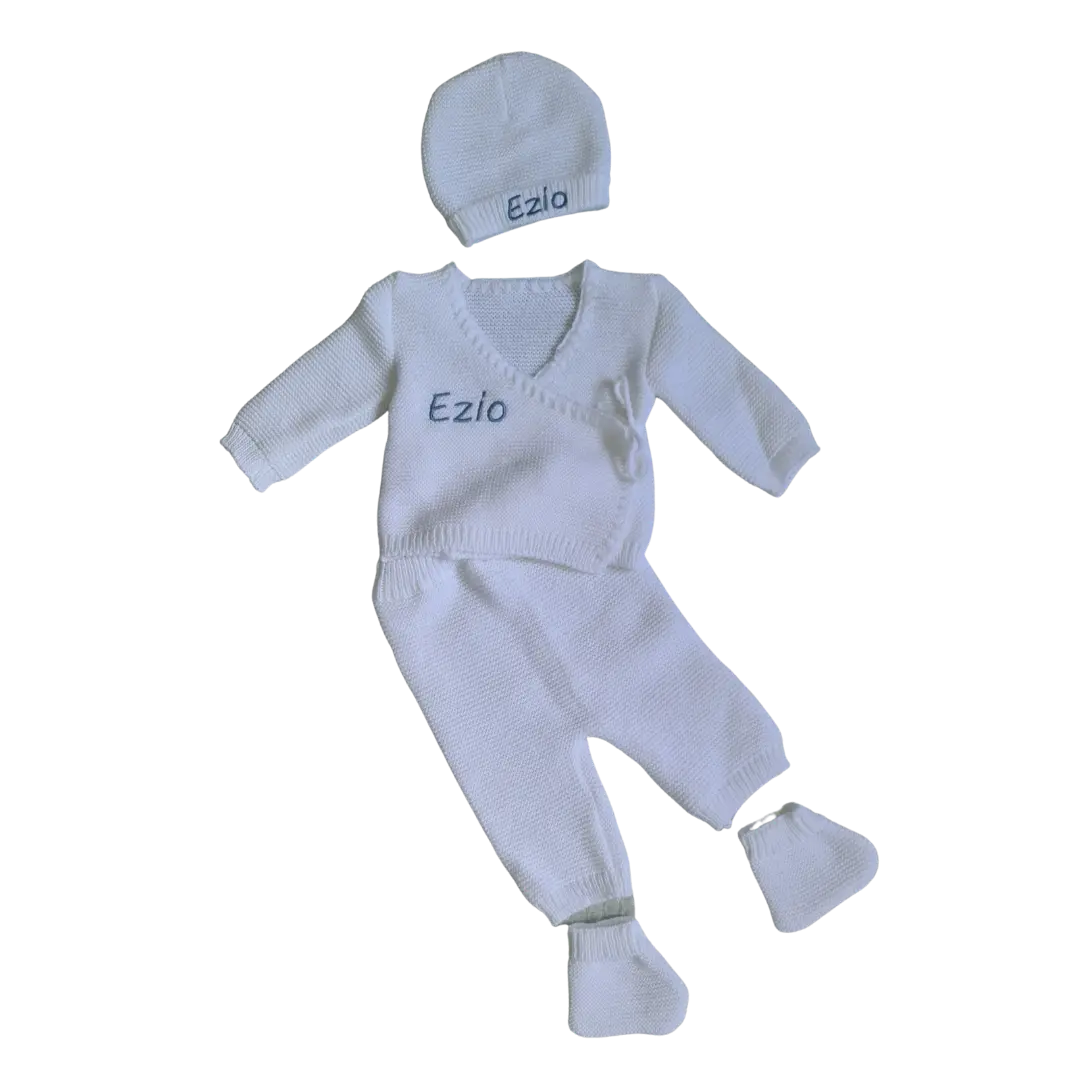 Ensemble naissance personnalise LMJbroderies cadeau personnalise