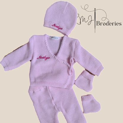 Ensemble naissance personnalisée LMJbroderies ! cadeau personnalisé 