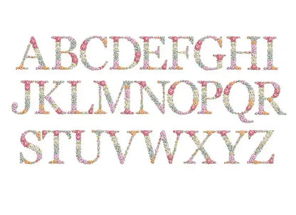 Motif initiale Fleurie Majuscule LMJbroderies ! cadeau personnalisé 