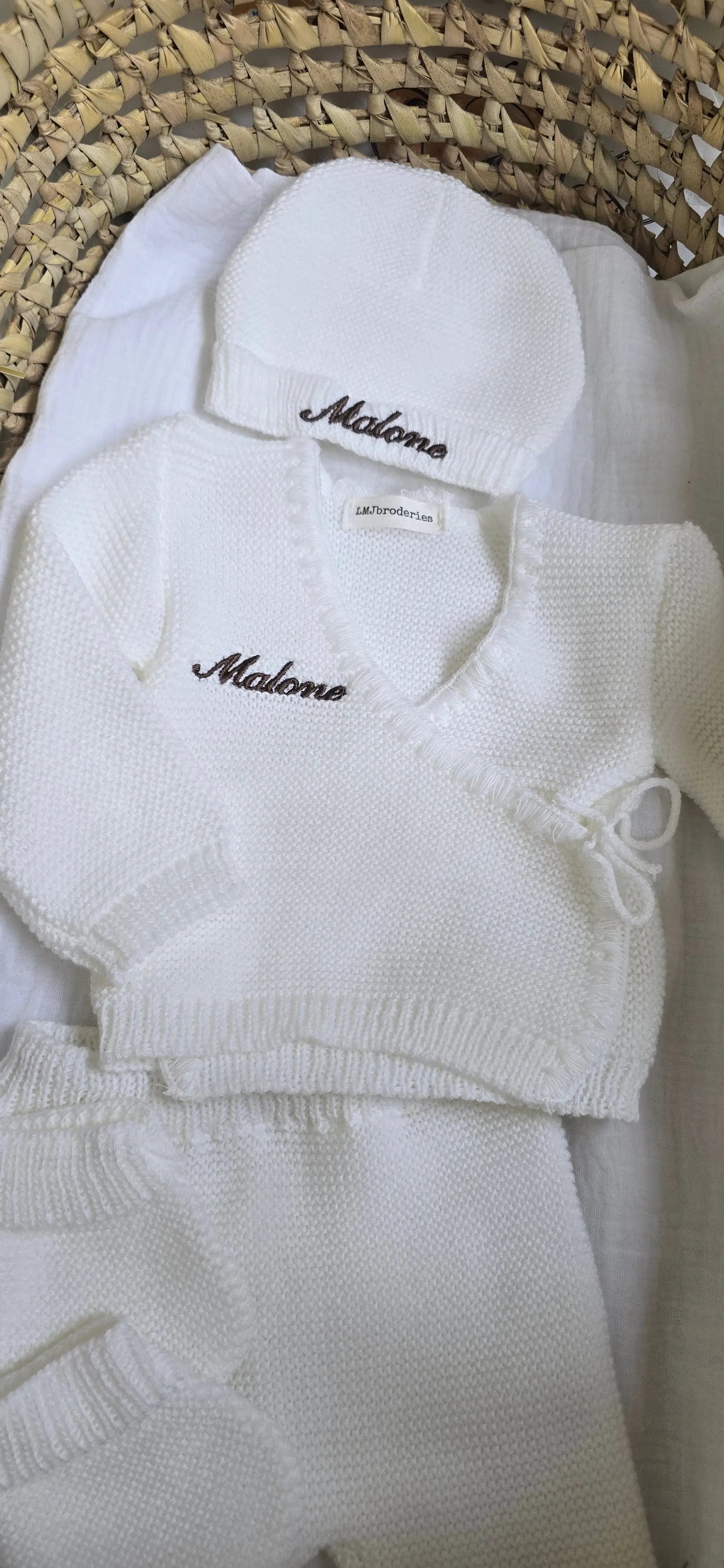 Hello Baby Gilet Ensemble Bebe En Maille Ensemble Naissance