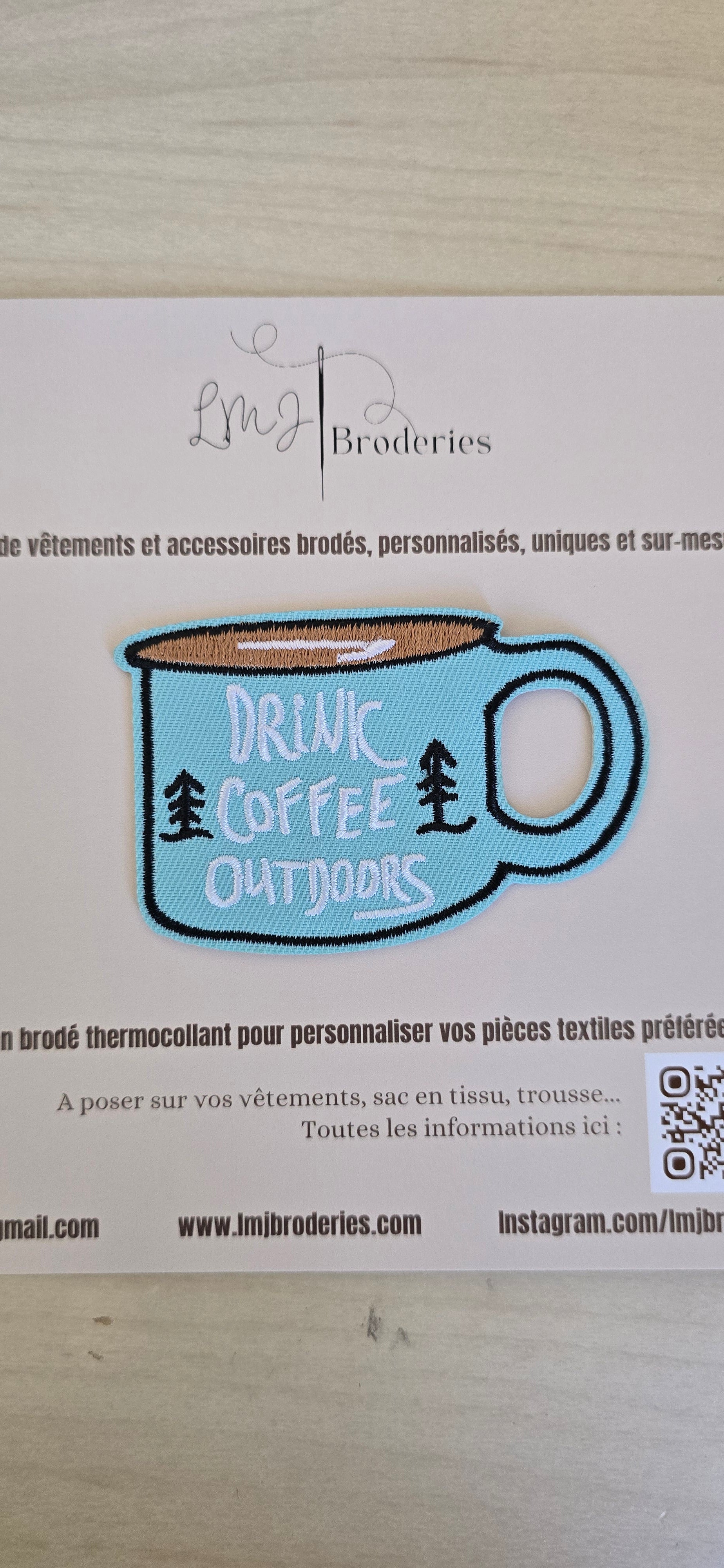 Ecusson/Patch brodé thermocollant pour textile LMJbroderies ! cadeau personnalisé 