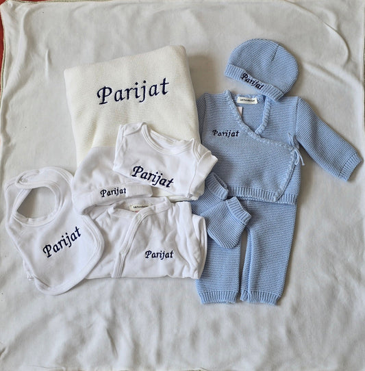 Pack Naissance Bébé Personnalisé avec Prénom – Cadeau Brodé Unique Fait Main LMJbroderies ! cadeau personnalisé 