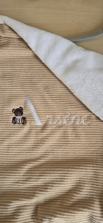 Couverture côtelé/polaire personnalisée LMJbroderies ! cadeau personnalisé 