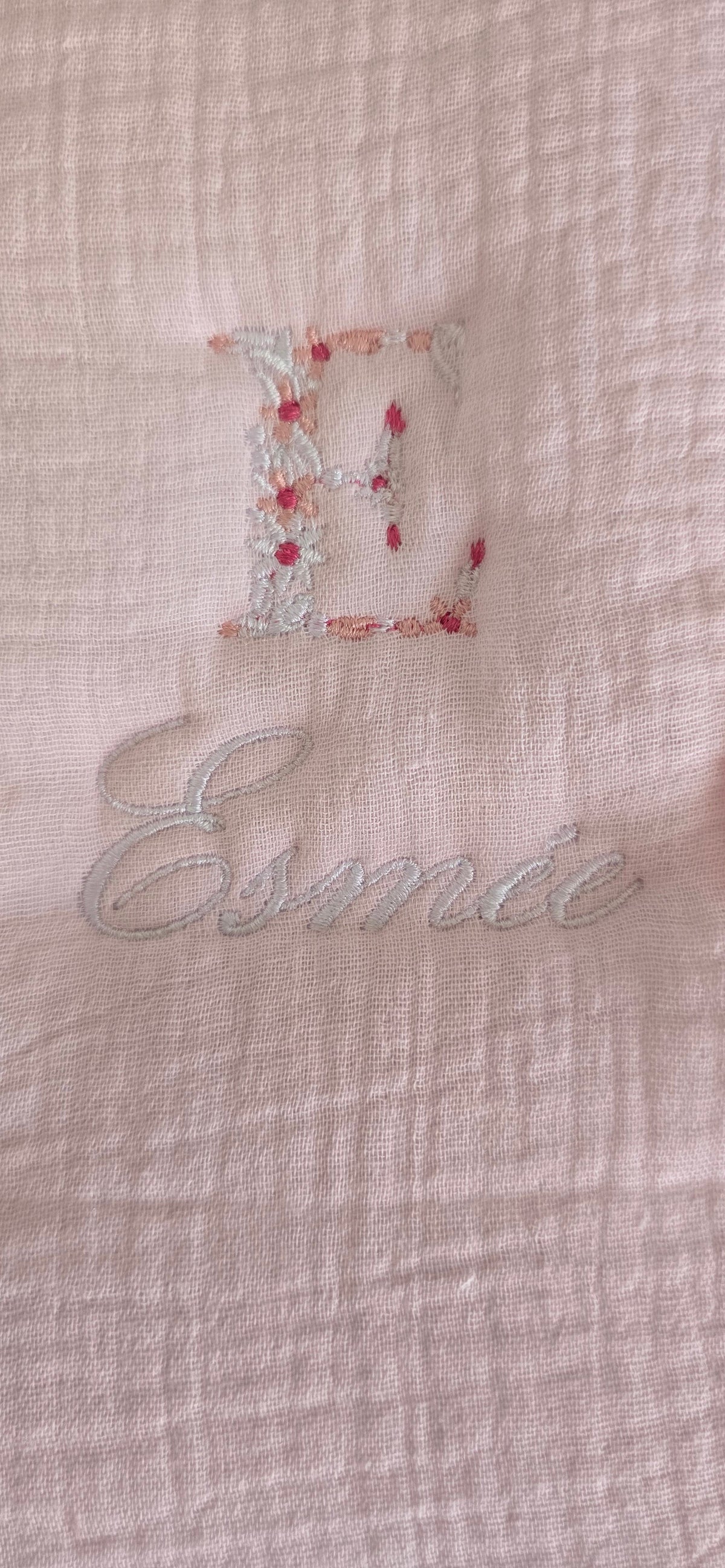 Motif initiale Fleurie Majuscule LMJbroderies ! cadeau personnalisé 